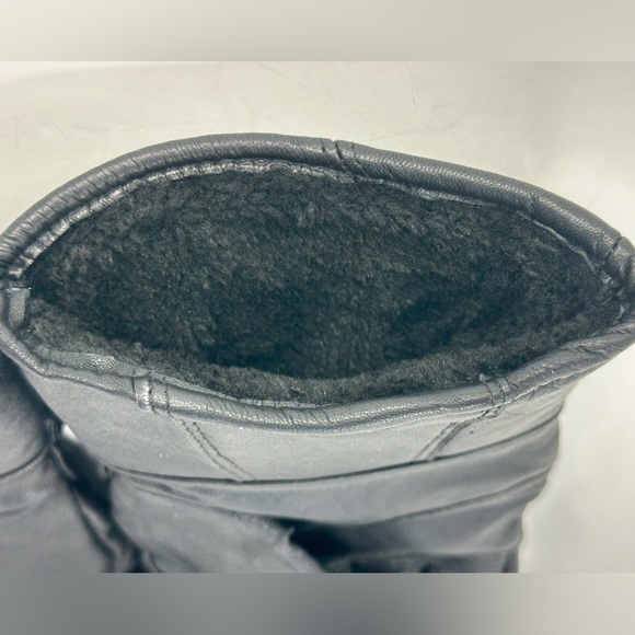 NWT - Men’s Nuage Fully Lined Fine Leather Gloves - Size Large - Black - Picture 4 of 6